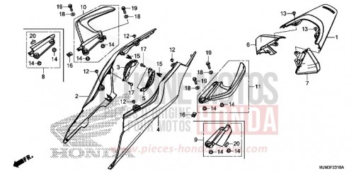 REAR COWL VFR800FH de 2017
